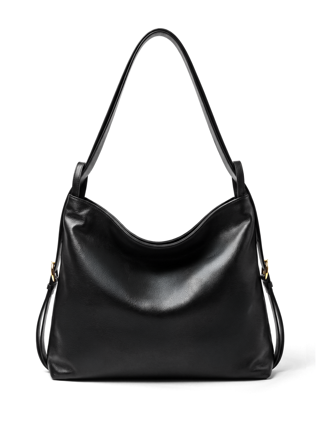 Primo Black Leather Convertible Backpack