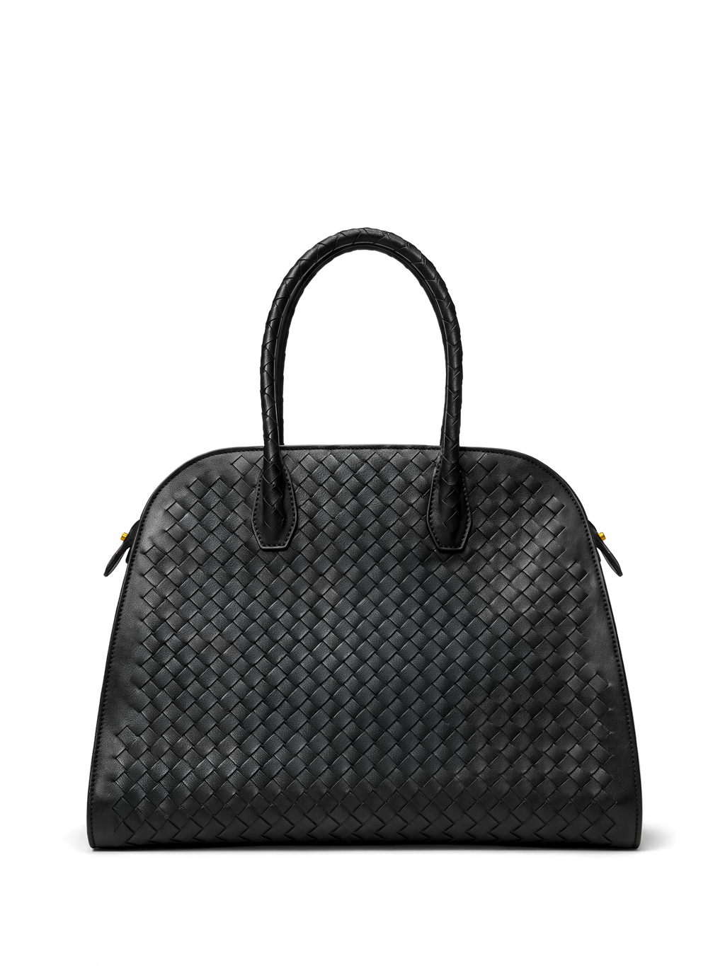Forte Black Woven Top Handle Bag