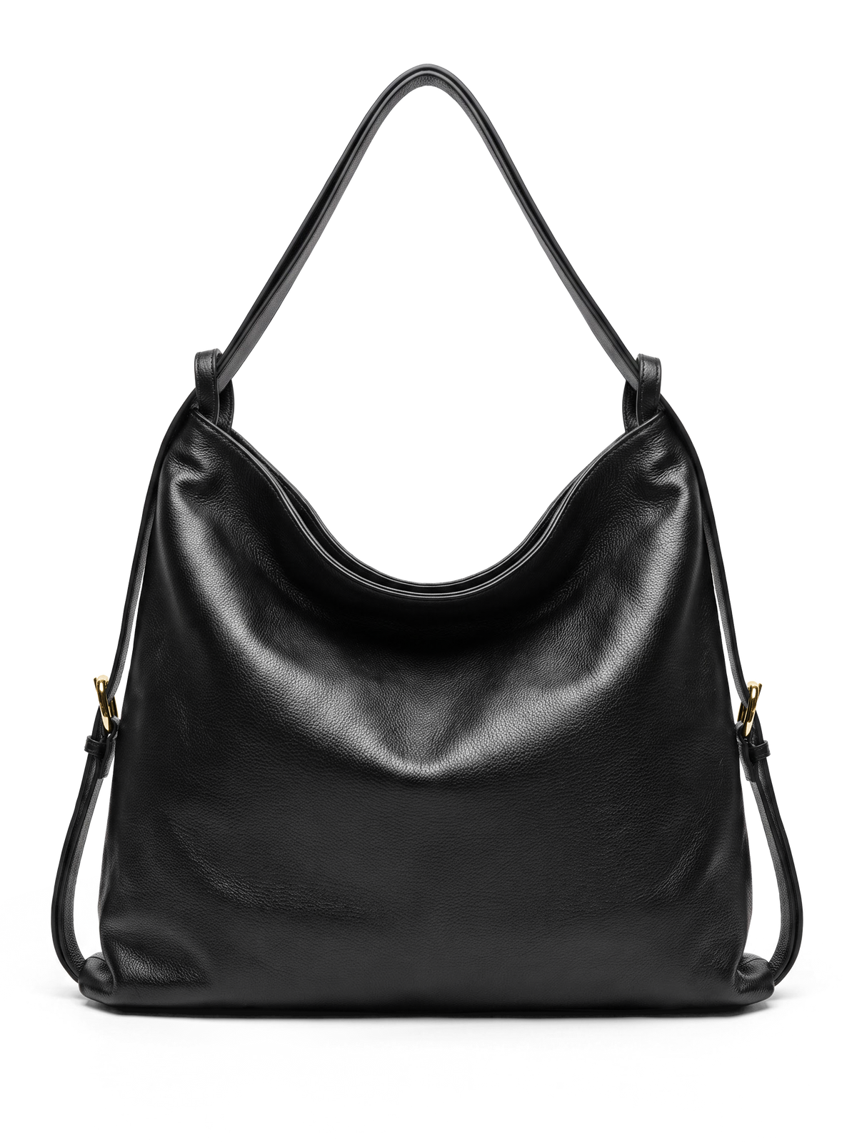 Primo Carryall Black Leather Convertible Backpack
