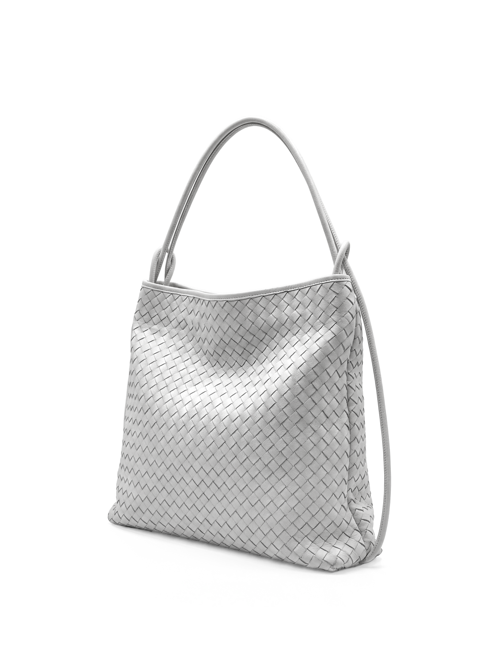 Versa Ivory Premium Woven Convertible Leather Tote