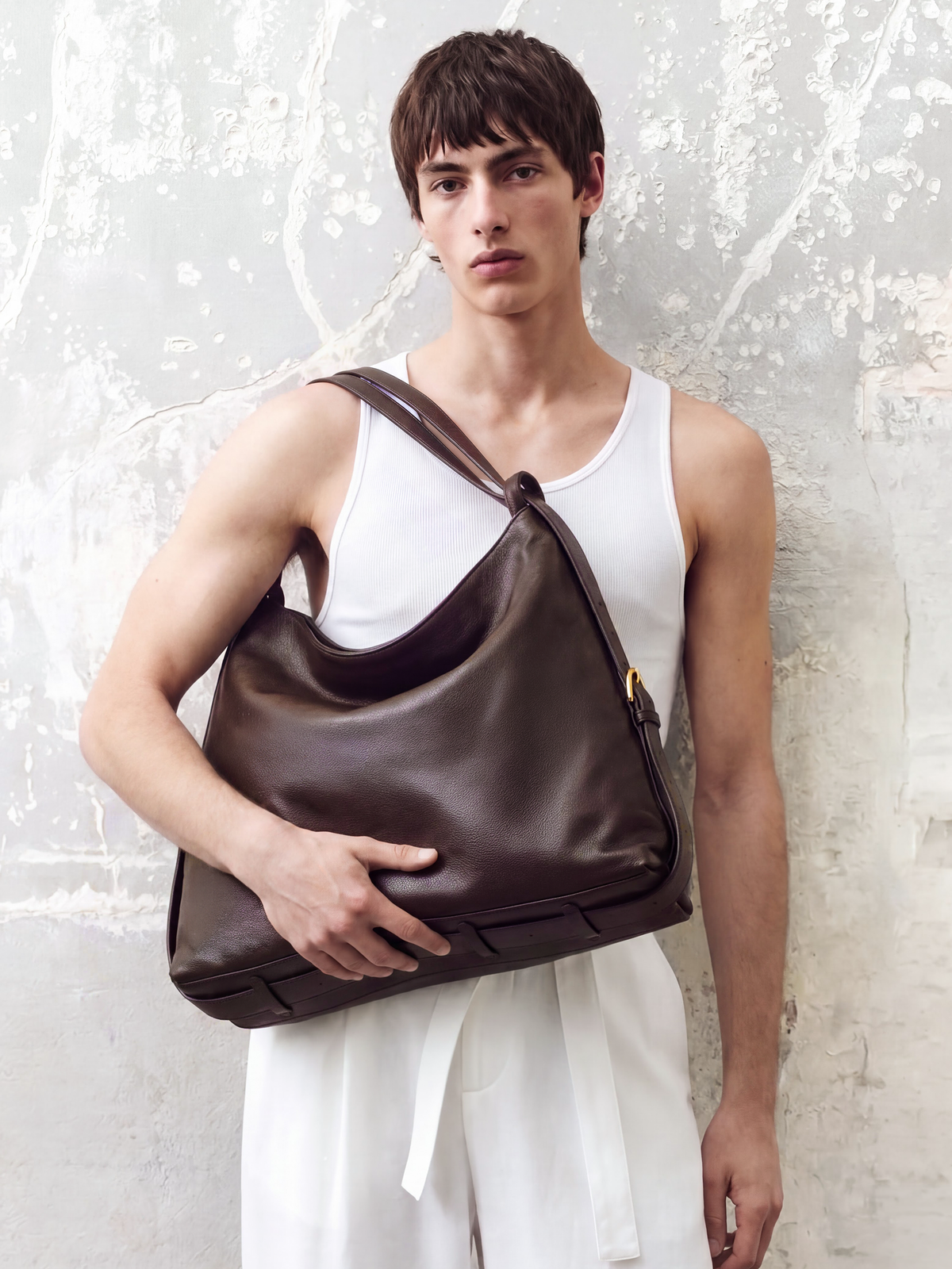 Primo Dark Chocolate Leather Convertible Backpack