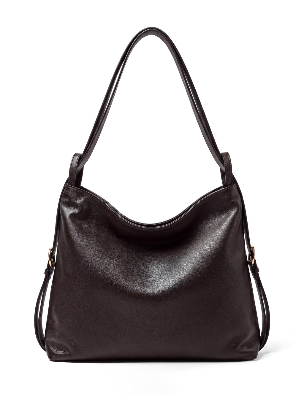 Primo Dark Chocolate Leather Convertible Backpack