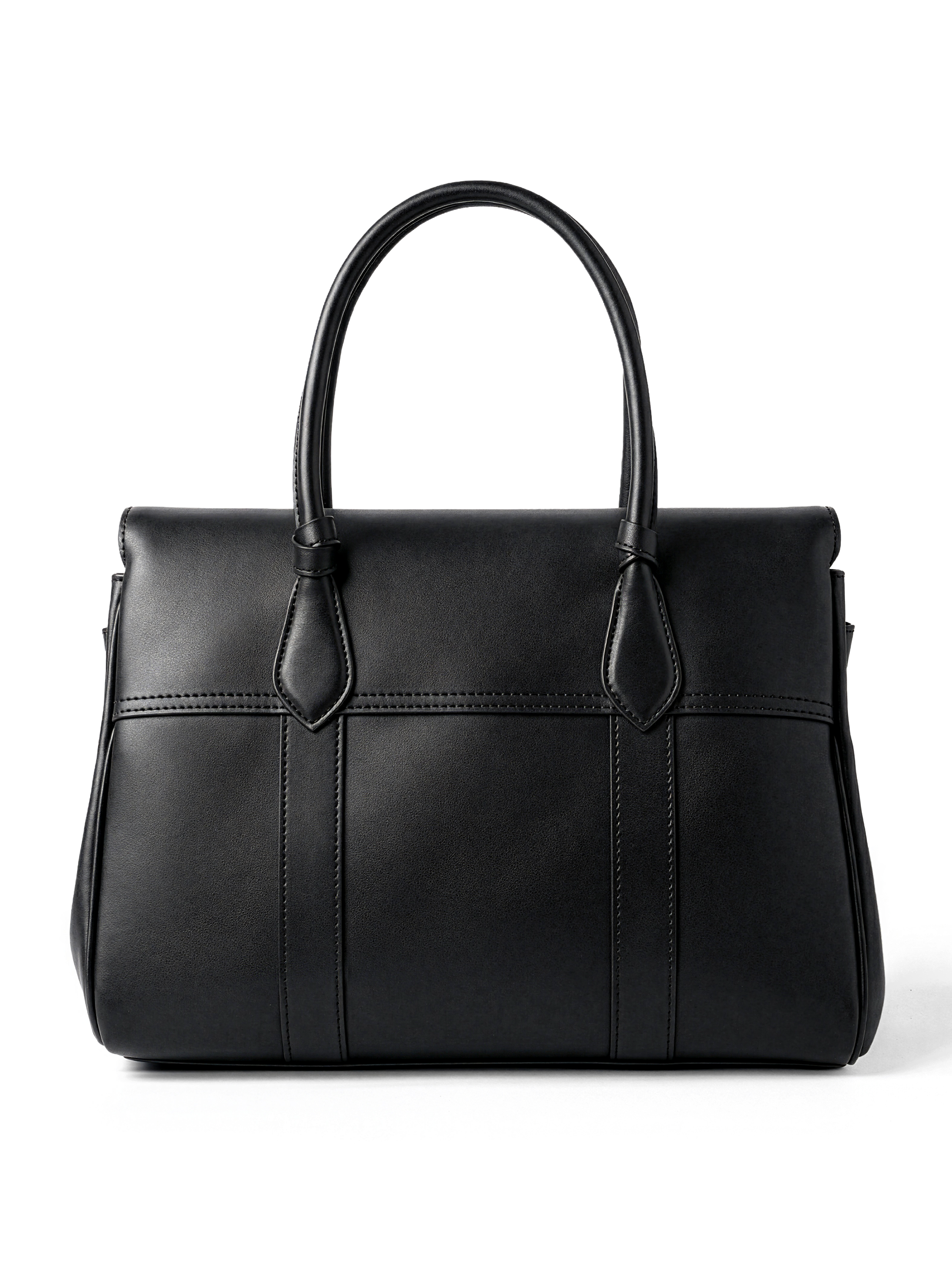 Domus Black Top Handle Bag