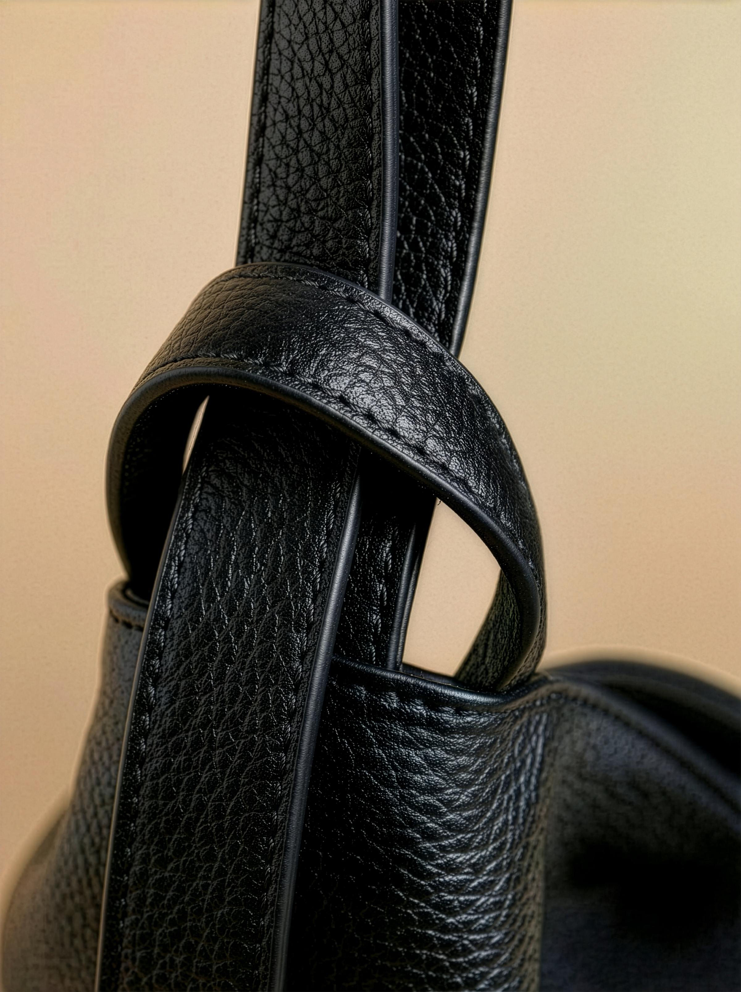 Versa Black Convertible Leather Tote
