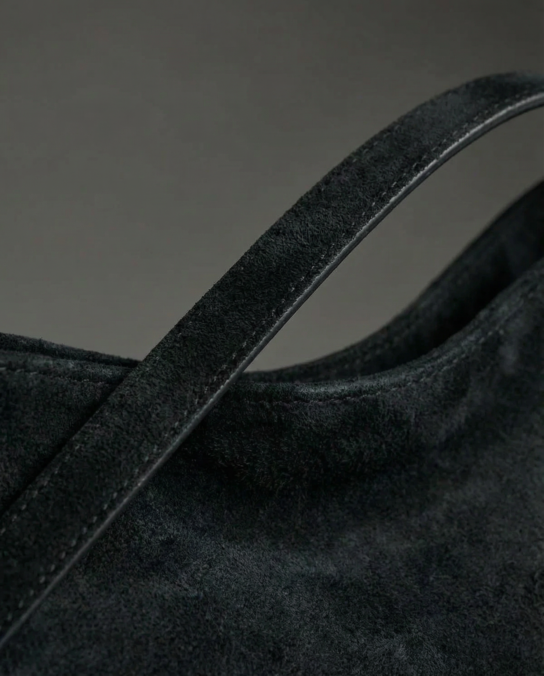 Alessa Black Suede Shoulder Bag
